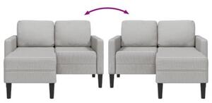 Sofa 2-osobowa z szezlongiem w ksztaÅcie litery l cloud grey