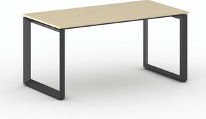 Biurko PRIMO INSPIRE, 160x80 cm, czarna podstawa, brzoza