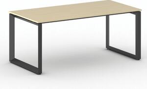 Biurko PRIMO INSPIRE, 180x90 cm, czarna podstawa, brzoza
