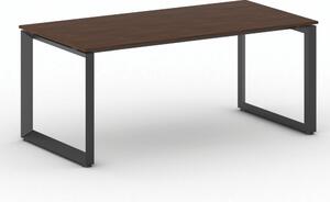 Biurko PRIMO INSPIRE, 180x90 cm, czarna podstawa, orzech