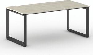 Biurko PRIMO INSPIRE, 180x90 cm, czarna podstawa, dąb naturalny