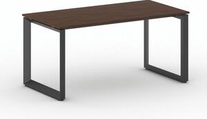 Biurko PRIMO INSPIRE, 160x80 cm, czarna podstawa, orzech