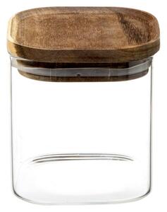 Pojemnik szklany z pokrywką z drewna akacjowego, 0,6 L