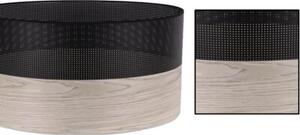 Lampa podłogowa trójnóg czarny Light Home LH Wood 1xE27 45cm abażur walec czarny/fornir F01