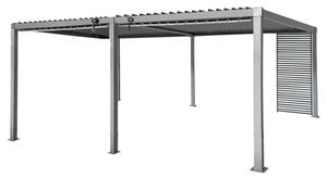 Pergola multiklimatyczna 3x6 m z metalową żaluzją i regulowanym stalowym dachem, 18 m²