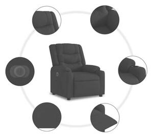 Elektryczny fotel rozkÅadany, czarny, obity tkaninÄ