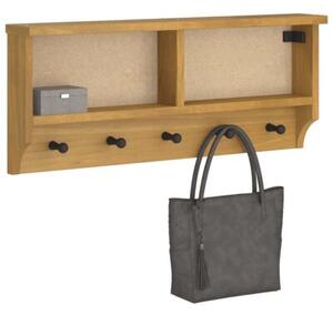 Wieszak ścienny na ubrania sandnes 87x12x35cm drewno lite sosna