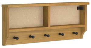 Wieszak ścienny na ubrania sandnes 87x12x35cm drewno lite sosna