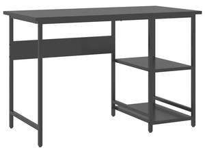 Biurko komputerowe, czarne, 105x50x72 cm, mdf i metal