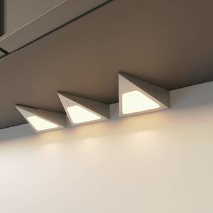 Prios Odia Oprawa podszafkowa LED, stal szlachetna, 3-punktowa PRIOS, możliwość ściemniania, aluminiowy / szary / cynkowy, salon / jadalnia, stal szlachetna, nowoczesny