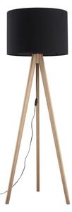 Lampa podłogowa TK Lighting Grand Sosna 16008 – czarno-sosnowa, klosz 50 cm, wys. 145 cm, E27