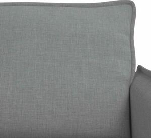 ModuÅowa kanapa jasnoszara z ergonomicznym designem i metalowÄ ramÄ