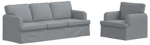 ModuÅowa sofa nowoczesna w kolorze jasnoszarym z ergonomicznym designem
