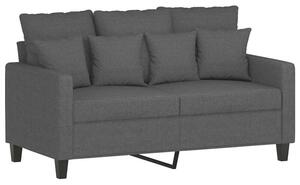 Sofa 2-osobowa, ciemnoszara, 120 cm, tapicerowana tkaninÄ