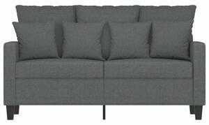 Sofa 2-osobowa, ciemnoszara, 120 cm, tapicerowana tkaninÄ