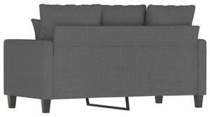 Sofa 2-osobowa, ciemnoszara, 120 cm, tapicerowana tkaninÄ
