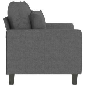 Sofa 2-osobowa, ciemnoszara, 120 cm, tapicerowana tkaninÄ