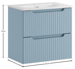 Zestaw mebli łazienkowych 60cm z umywalką SKY Nova Denim