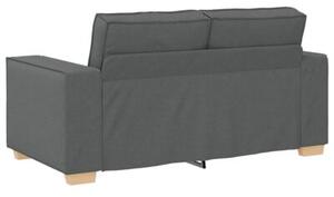 Sofa 2-osobowa ciemnoszara 160x78x84 cm tkanina