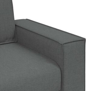 Sofa 2-osobowa ciemnoszara 160x78x84 cm tkanina