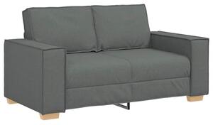 Sofa 2-osobowa ciemnoszara 160x78x84 cm tkanina