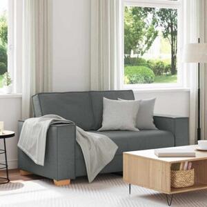 Sofa 2-osobowa ciemnoszara 160x78x84 cm tkanina