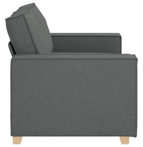 Sofa 2-osobowa ciemnoszara 160x78x84 cm tkanina
