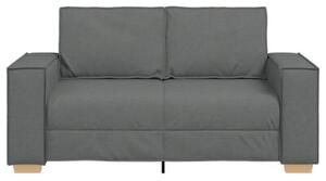 Sofa 2-osobowa ciemnoszara 160x78x84 cm tkanina