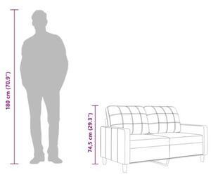 Sofa 2-osobowa, brÄ zowa, 120 cm, tapicerowana tkaninÄ