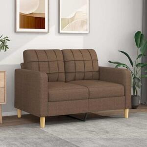 Sofa 2-osobowa, brÄ zowa, 120 cm, tapicerowana tkaninÄ