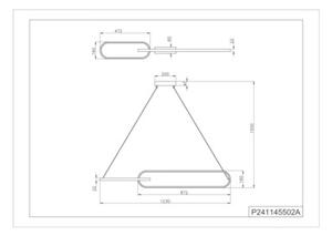 Lampa wisząca LED Zuma Line RAVON 40W P241145502A nowoczesna