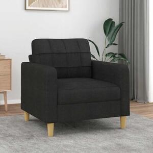 Fotel, czarny, 60 cm, obity tkaninÄ