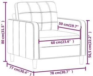 Fotel, jasnoszary, 60 cm, obity tkaninÄ