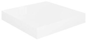 Półki ścienne 4 szt., białe, wysoki połysk, 23x23,5x3,8 cm, mdf