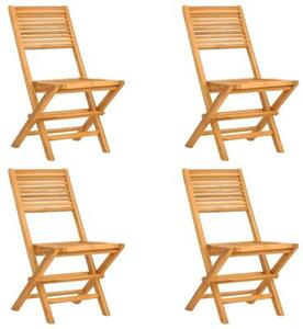 Zestaw Mebli Ogrodowych Komplet Jadalniany Składany 5-Częściowy Drewno Na Taras Balkon Ogród