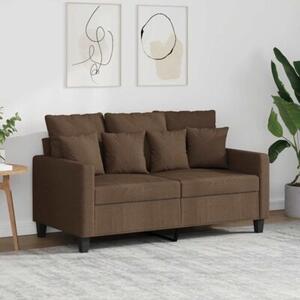 Sofa 2-osobowa, brÄ zowa, 120 cm, tapicerowana tkaninÄ