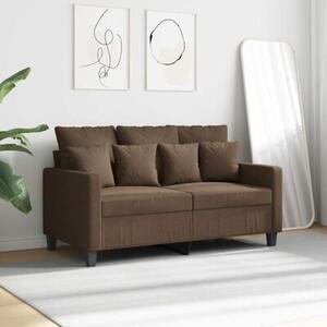 Sofa 2-osobowa, brÄ zowa, 120 cm, tapicerowana tkaninÄ