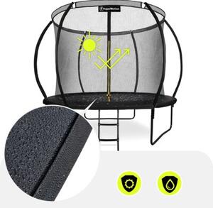 Trampolina ogrodowa XL dla dzieci HyperMotion - 305 cm 10FT - z drabinką i siatką wewnętrzną - do domu i ogrodu
