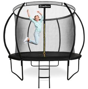 Trampolina ogrodowa XL dla dzieci HyperMotion - 305 cm 10FT - z drabinką i siatką wewnętrzną - do domu i ogrodu