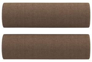 Sofa 2-osobowa z poduszkami, brÄ zowa, 120 cm, tkanina
