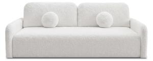 Sofa DUO Rozkładana Dwuosobowa Kremowa Boucle Nowoczesna