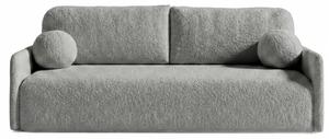 Sofa VENI Rozkładana Dwuosobowa Ciemnoszara Boucle Nowoczesna