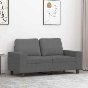 Sofa 2-osobowa, ciemnoszara, 120 cm, tapicerowana tkaninÄ