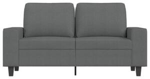 Sofa 2-osobowa, ciemnoszara, 120 cm, tapicerowana tkaninÄ