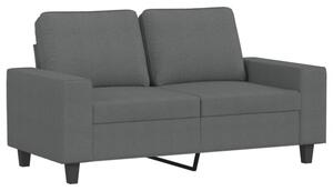 Sofa 2-osobowa, ciemnoszara, 120 cm, tapicerowana tkaninÄ