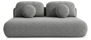 Sofa BASE Rozkładana Dwuosobowa Ciemnoszara Boucle Nowoczesna