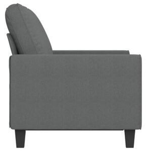 Sofa 2-osobowa, ciemnoszara, 120 cm, tapicerowana tkaninÄ