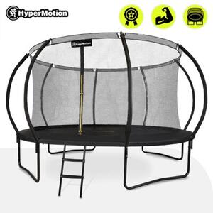 Trampolina ogrodowa XXXL dla dzieci HyperMotion - 430 cm 14FT - z drabinką i siatką wewnętrzną - do domu i ogrodu - 150kg max