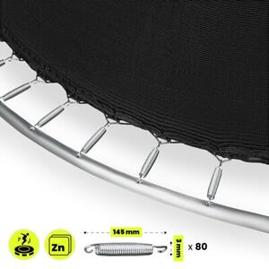 Trampolina ogrodowa XXXL dla dzieci HyperMotion - 430 cm 14FT - z drabinką i siatką wewnętrzną - do domu i ogrodu - 150kg max