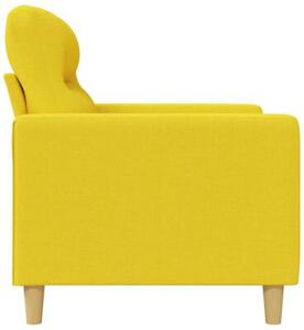 Sofa 2-osobowa, jasnoÅ¼Ã³Åta, 120 cm, tapicerowana tkaninÄ